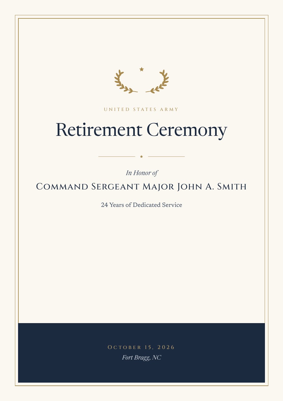 Ceremony program